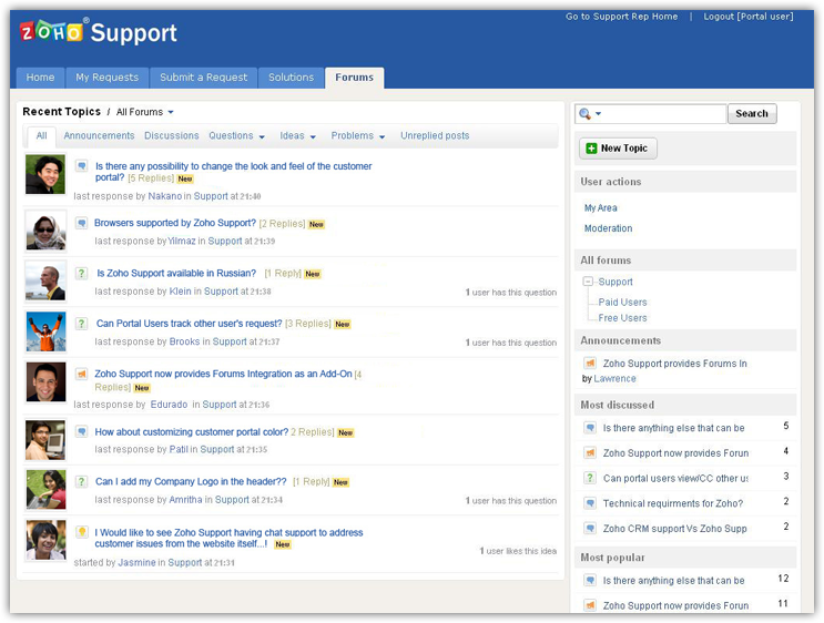 add-online-forums-to-your-support-portal-zoho-blog