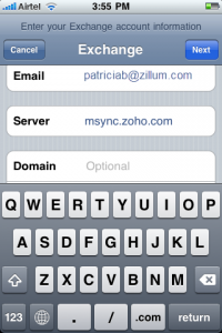 ZSync Exchange Account Setup