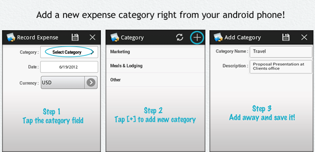 Add Expense Category in Android App