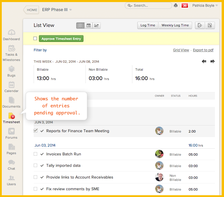 Zoho-Projects-timesheet-approval