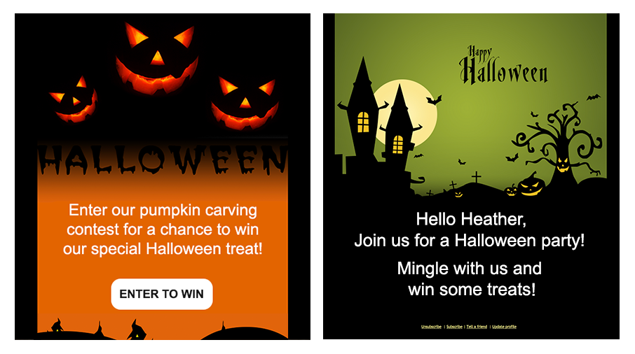 Halloween templates available in Zoho Campaigns