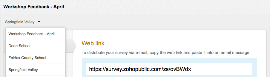 Zoho Survey Multi Collector