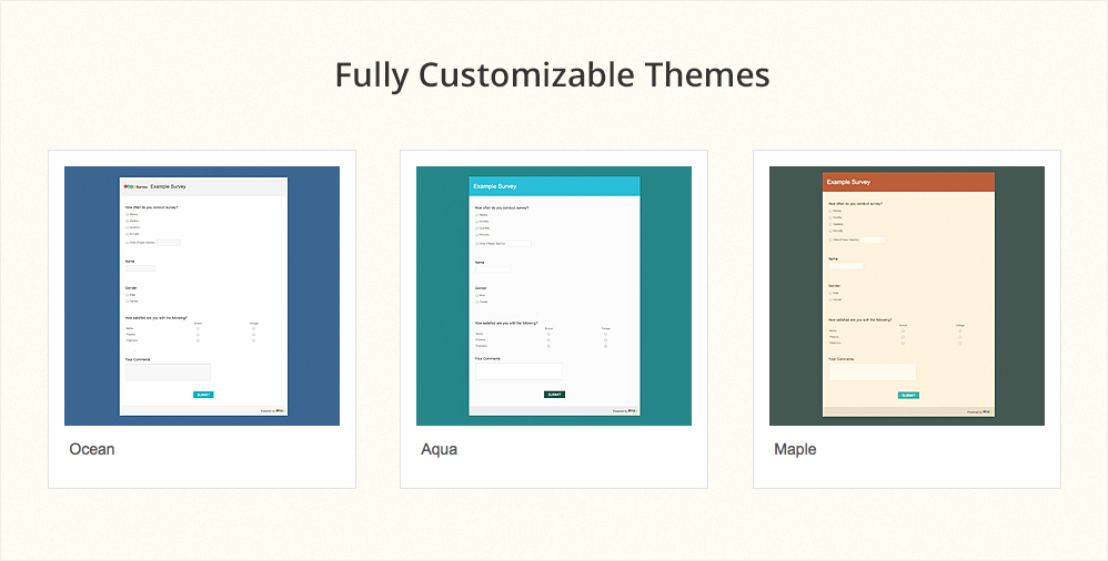 Fully customizable themes 